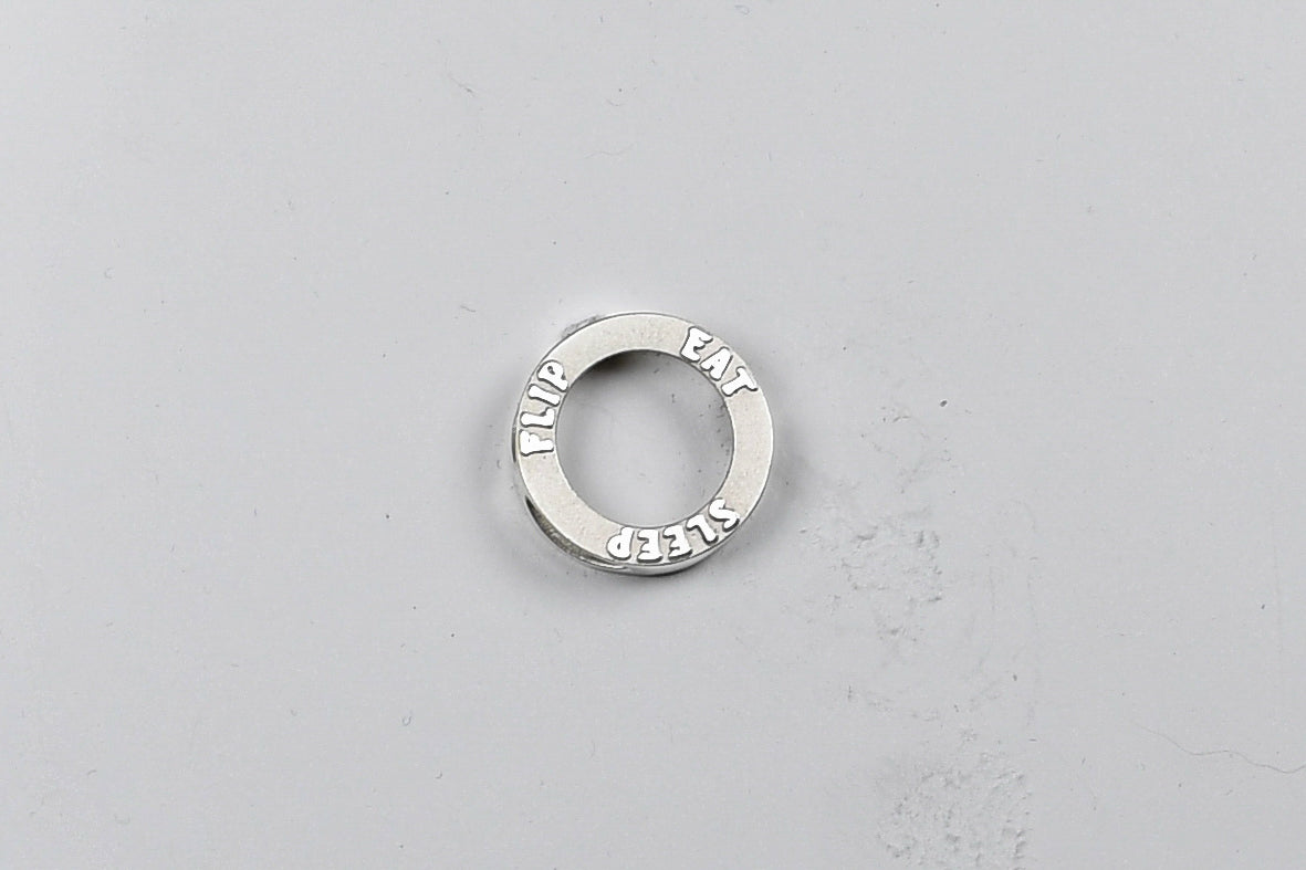 Eat, Flip, Sleep Circle Pendant